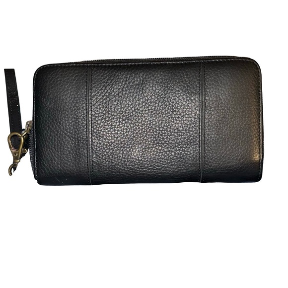 Duluth Trading Black Leather Wristlet - Picture 2 of 5
